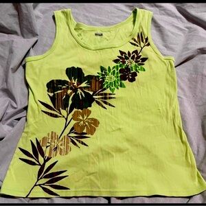 Flower Spring / Summer tank top size L.